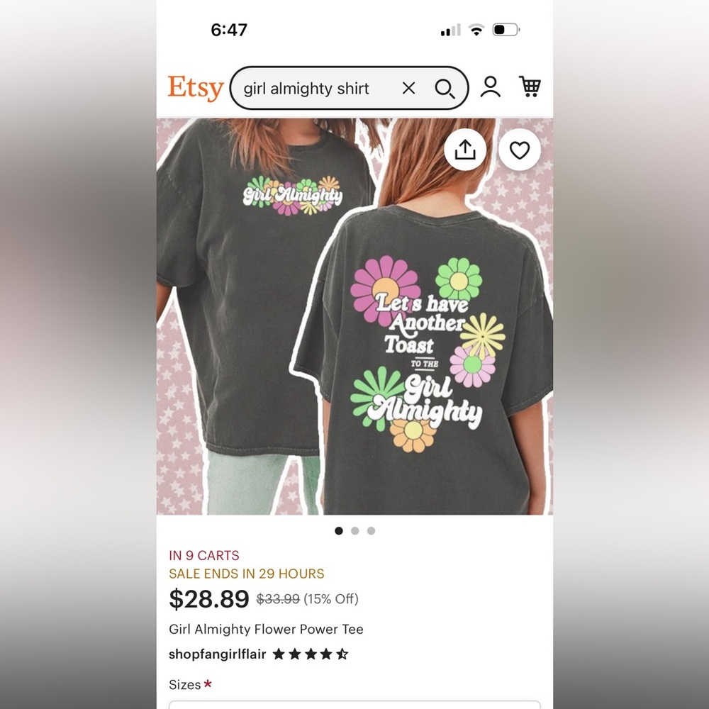 One Direction Girl Almighty Tee Shirt
